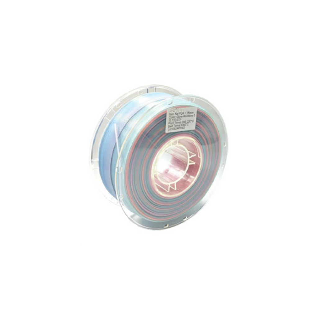 Willys 3D Filament PLA Glow - Rainbow Colored