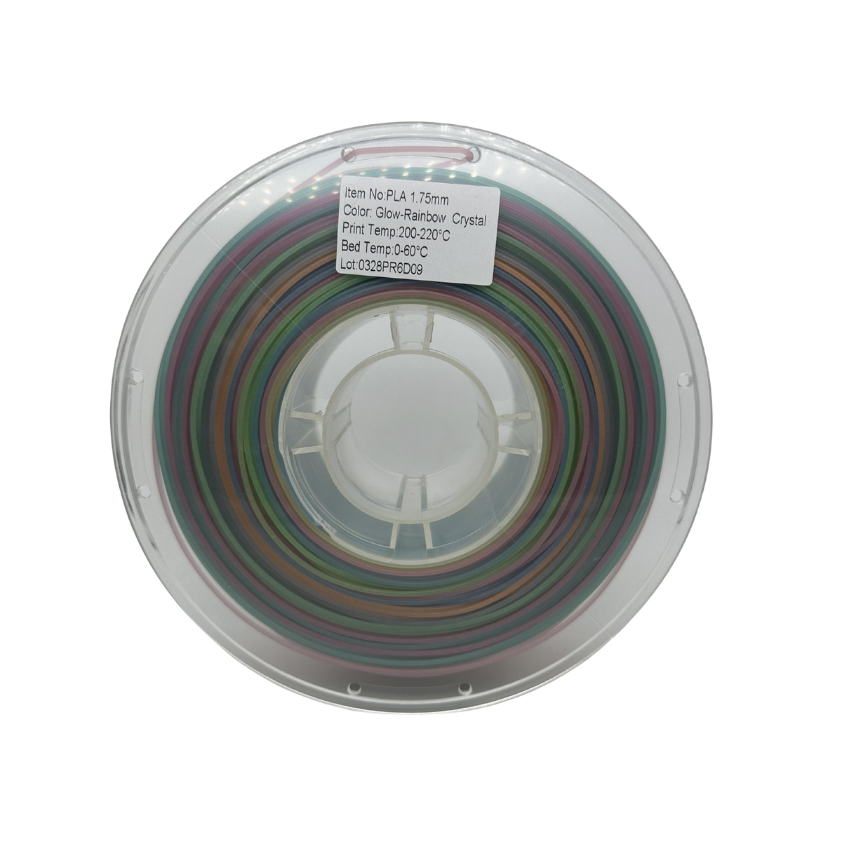 Willys 3D Filament PLA Glow - Rainbow Crystal
