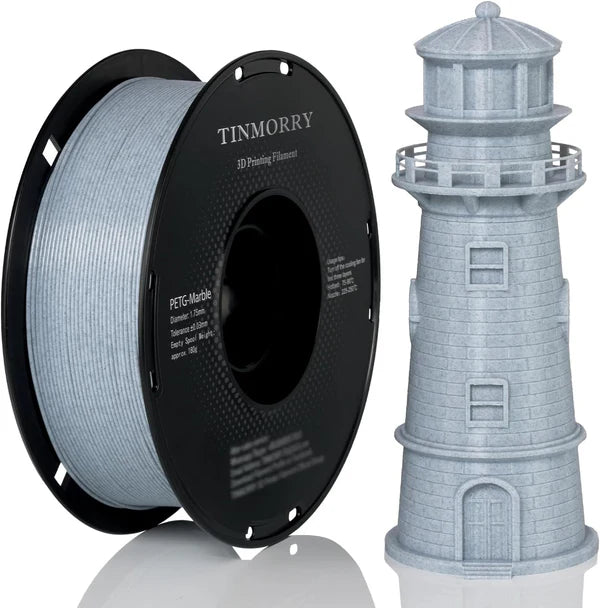 Tinmorry 3D Filament PETG Marble - Light Grey